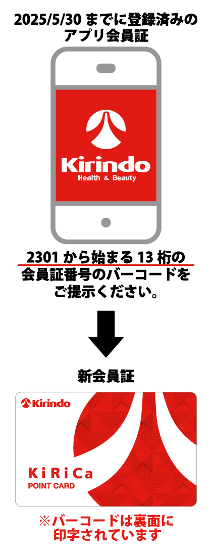 アプリ旧会員証からカード新会員証へsp